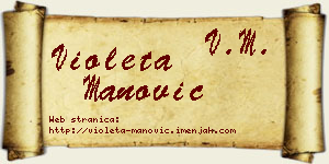 Violeta Manović vizit kartica
